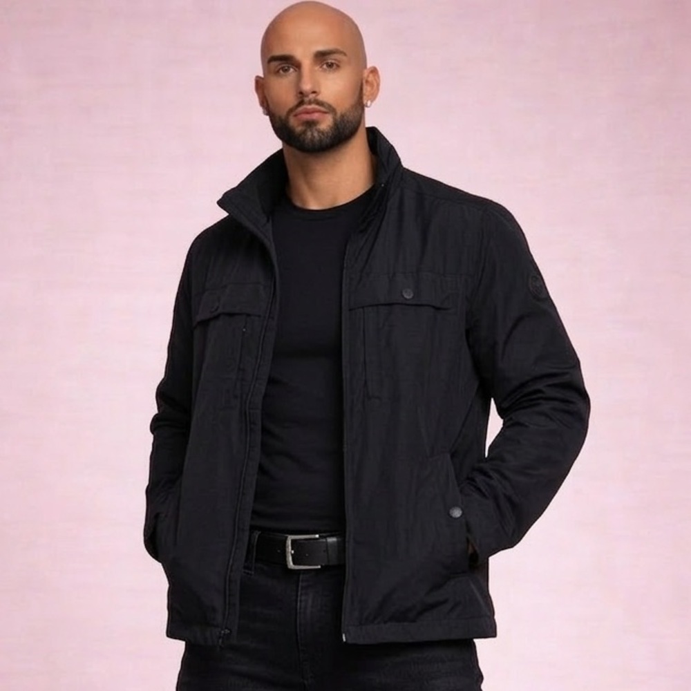 Michael Michael Kors Full Zip Softshell Jacket Black Size M